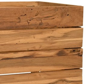 vidaXL Ζαρντινιέρα Υπερυψωμένη 100x40x38 εκ. Ανακυκλ. Ξύλο Teak/Ατσάλι