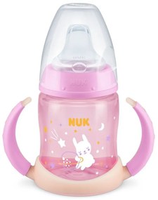 Μπιμπερό Εκπαίδευσης Με Λαβές First Choice Plus Night 10743998 150ml 6-18 Μηνών Pink Nuk 150ml Polypropylene