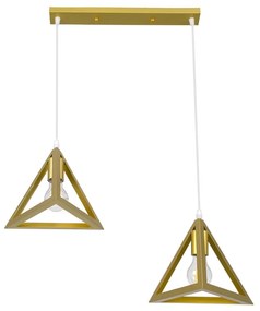 Φωτιστικό Οροφής Triangle 00615 E27 60x22x130cm Gold GloboStar