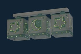 Φωτιστικό οροφής Ango Moon τρίφωτο-Prasino