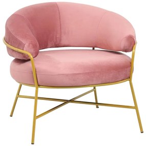 Πολυθρόνα Malu βελούδο σάπιο μήλο-πόδι χρυσό μέταλλο 84x79x76εκ 84x79x76 εκ.