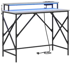 vidaXL Γραφείο Γκρι sonoma 100 x 50 x 86.5 εκ Επεξεργασμένο ξύλο