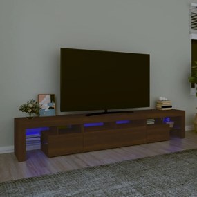 vidaXL Έπιπλο Τηλεόρασης με LED Καφέ Δρυς 230x36,5x40 εκ.