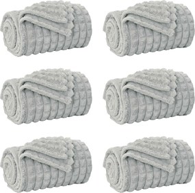 vidaXL Ριχτάρια 6 pcs Γκρι 150 x 130 εκ Μαλλί