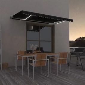 vidaXL Αναδιπλούμενη τέντα Ανθρακί 400 x 350 εκ Πολυεστέρας