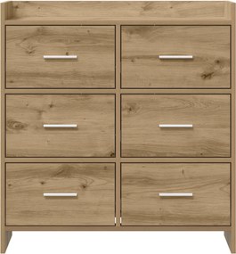 vidaXL Πλαϊνό γραφείο Artisan Δρυς 75 x 33 x 80 εκ Επεξεργασμένο Ξύλο