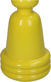 Κηροπήγιο ArteLibre Κίτρινο Polyresin 10x10x30cm