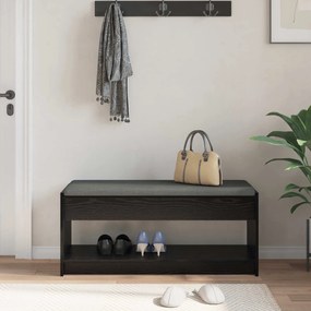 vidaXL Παγκάκι Χαλωρίου Μαύρη Δρυς 103 x 38 x 45 εκ
