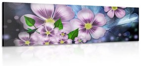 Εικόνα μωβ λουλούδια φαντασίας - 120x40