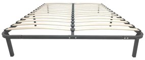 Σομιές μεταλλικός Amaso σε μαύρη απόχρωση 160x200x28εκ 160x200x28 εκ.