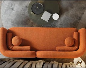 Καμπυλωτός Καναπές Λευκό 240x90x75 cm