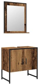 vidaXL Σετ Επίπλων Μπάνιου με αποθήκευση 2 pcs Καφέ 60 x 33 x 60 εκ