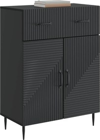 vidaXL Πλαϊνό γραφείο Μαύρο 66 x 34,5 x 89,5 εκ Επεξεργασμένο Ξύλο