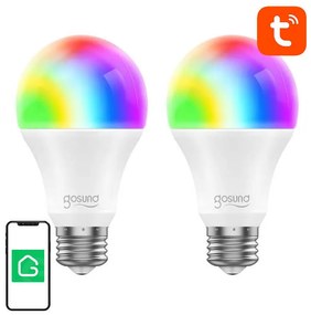 Gosund Έξυπνη Λάμπα WB4-2 Wi-Fi RGB LED, E27, Tuya (2τμχ)