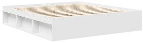 vidaXL Πλαίσιο Κρεβατιού Λευκό 180 x 200 εκ. Super King