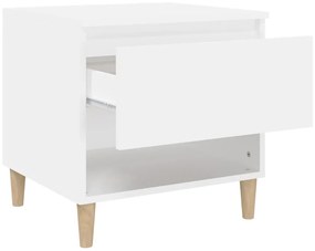 vidaXL Κομοδίνα 2 τεμ. Λευκά 50x46x50 εκ. από Επεξεργασμένο Ξύλο