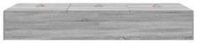 vidaXL Σκελετός Κρεβατιού Γκρι sonoma 100 x 200 cm Επεξεργασμένο ξύλο