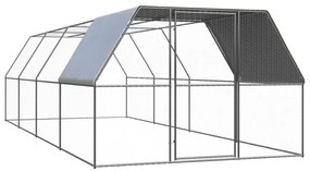 vidaXL Κοτέτσι - Κλουβί Εξωτ. Χώρου 3x8x2 μ. από Γαλβανισμένο Χάλυβα