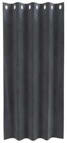 vidaXL Κουρτίνες με κουρτίνες 2 pcs Ανοιχτό γκρι 140 x 175 cm Βελούδο