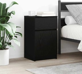 VidaXL Κομοδίνο Μαύρο 39x35x65 εκ. από Επεξεργασμένο Ξύλο