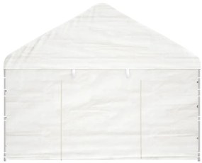 vidaXL Κιόσκι με Τέντα Λευκό 15,61 x 4,08 x 3,22 μ. από Πολυαιθυλένιο