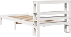 vidaXL Σκελετός Κρεβ. Χωρίς Στρώμα Λευκό 90x190 εκ Μασίφ Πεύκο