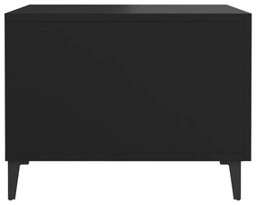 Τραπέζια Σαλονιού με Μεταλλικά Πόδια 2 τεμ. Μαύρα 50x50x40 εκ. - Μαύρο