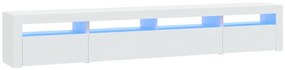 vidaXL Έπιπλο Τηλεόρασης με LED Λευκό 240x35x40 εκ.