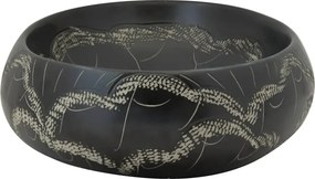 vidaXL Νιπτήρας Οβάλ Μαύρος 59 x 40 x 15 εκ. Κεραμικός