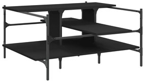 vidaXL Τραπεζάκι Σαλονιού Μαύρο 100x100x48,5 εκ. Επεξεργασμένο Ξύλο