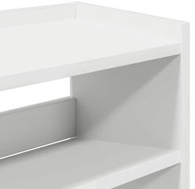 Ράφι παπουτσιών Λευκό 80x25x62 cm Κατασκευασμένο ξύλο - Λευκό