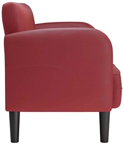 vidaXL Καναπές Loveseat Μπορντό 110 εκ. Συνθετικό δέρμα