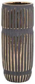 Βάζο 023-223-106 12x12x31cm Gold-Grey Κεραμικό