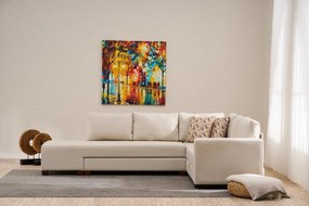 Corner Sofa-Bed Aly Arzilla Left - Cream Cream