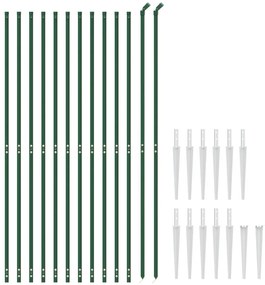 vidaXL Συρματόπλεγμα Περίφραξης Πράσινο 2,2 x 25 μ. με Καρφωτές Βάσεις