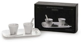 Φλυτζάνια Καφέ Με Αναδευτήρες Και Δίσκο (Σετ 5Τμχ) 10101 13x20cm White Seletti
Porcelain