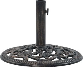 vidaXL Βάση Ομπρέλας Μπρονζέ 12 κ. 48 εκ. από Χυτοσίδηρο