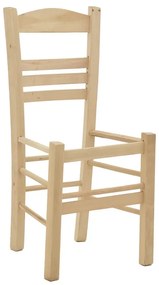 Καρέκλα καφενείου επιλοχία Santo άβαφο ξύλο 42x40x89εκ