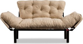 Διθέσιος Καναπές Κρεβάτι Κρέμ NITTA 70x155x85