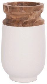 ΔΙΑΚΟΣΜΗΤΙΚΟ ΒΑΖΟ ΔΑΠΕΔΟΥ LINTER HM4662.02S FIBER CEMENT ΛΕΥΚΟ--ΞΥΛΟ ΤΕΑΚ Φ34x60Υεκ.