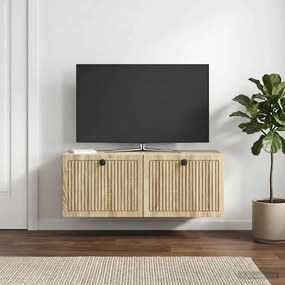 vidaXL Τοποθετούμενος στον τοίχο τηλεοπτικός ερμάριος Sonoma Δρυς