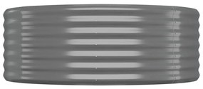 vidaXL Ζαρντινιέρα Γκρι 507x100x36 εκ. Ατσάλι με Ηλεκτρ. Βαφή Πούδρας