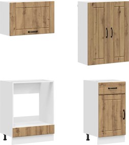 vidaXL Μονάδα κουζίνας LUCCA 8 pcs Artisan Δρυς Επεξεργασμένο Ξύλο