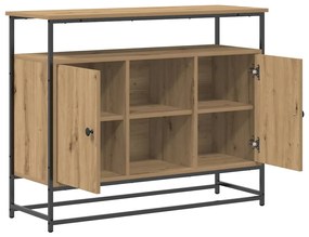 vidaXL Πλαϊνό γραφείο artisan δρυς 100 x 35 x 80 εκ.