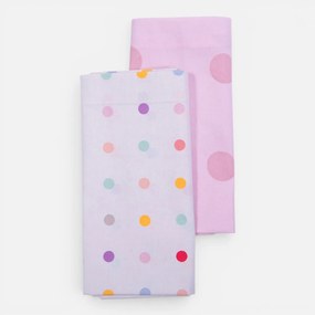 Σεντόνια Λίκνου (Σετ) Nef-Nef Homeware Baby Dots Ecru/Pink