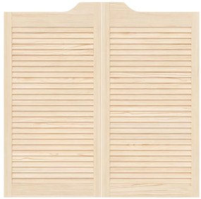 vidaXL Swing Doors Louvred Design 1-Pair 100x100 cm μασίφ ξύλο πεύκο
