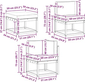 vidaXL Σειρά Καναπέ Εξωτερικού 6 pcs Φυσικό και Μπεζ Πολυεστέρας