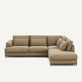 Γωνιακός καναπές βελούδο stonewashed, Marsile