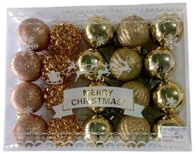 Σετ Χριστουγεννιάτικες μπάλες - 6cm - 20pcs - 231917-231917