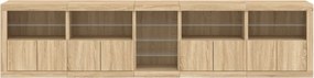 vidaXL Μπουφές με LED Sonoma Δρυς 283 x 37 x 67 εκ.